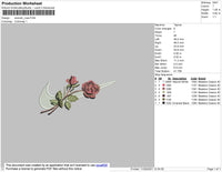 Swoosh Rose 002 Embroidery