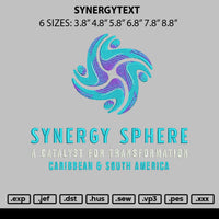 Synergytext Embroidery File 6 sizes