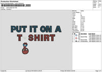 Shirttext 01 Embroidery File 6 sizes