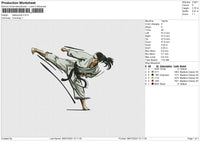 Taekwondo Embroidery File 6 size