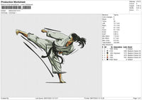 Taekwondo Embroidery File 6 size