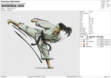 Taekwondo Embroidery File 6 size