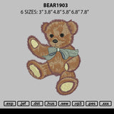 Bear1903 Embroidery File 6 sizes
