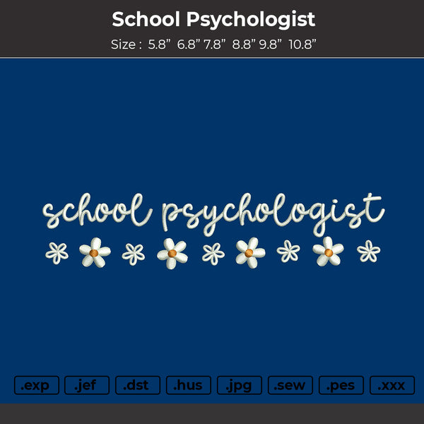 School Pshycology Embroidery Design Machine
