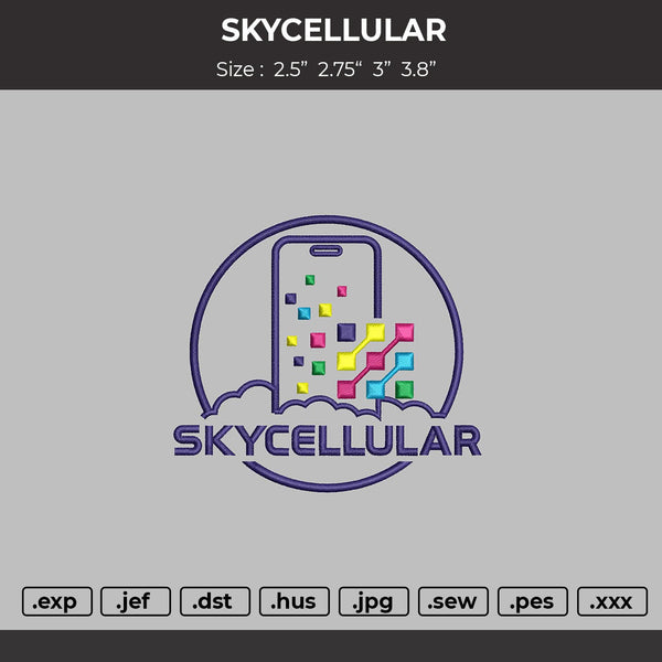 Skycellular Trucker Embroidery File