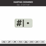 Hastag Domino Embroidery Machine File