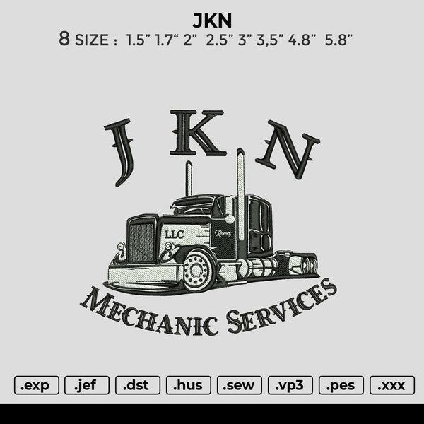 JKN Embroidery File 6 Size