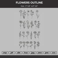 Flowers outline