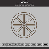 Wheel Embroidery File 5 sizes