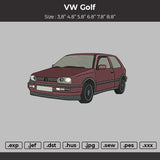 VW Golf MK3 Embroidery File