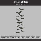 Swarm of bats Embroidery File
