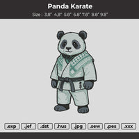 Panda2705 Embroidery File 6 sizes