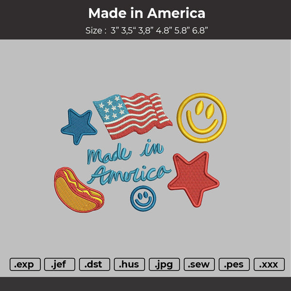 Made in America Embroidery Files
