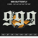 999 BUTTERFLY Embroidery File 6 size