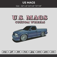 US MAGS Embroidery File 6 sizes
