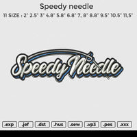 Speedy Needle Embroidery File 6 size