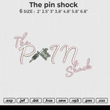 The pin shock Embroidery File 6 size