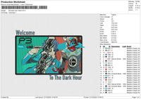 The dark hour Embroidery File 6 size