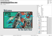 The dark hour Embroidery File 6 size