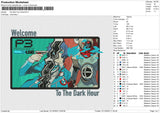 The dark hour Embroidery File 6 size