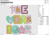 The eras tour Embroidery File 6 size