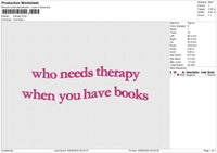 Therapy Embroidery File 6 size