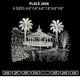 Place Outline Embroidery File 6 sizes