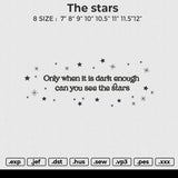 The stars Embroidery File 6 sizes