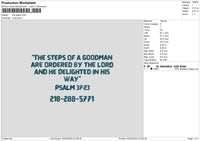 Stepstext Embroidery File 6 sizes