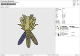 three corn Embroidery File 6 size
