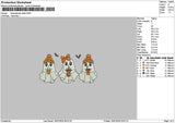 Ghosts 1507 Embroidery File 6 sizes