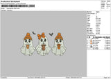 Ghosts 1507 Embroidery File 6 sizes