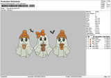Ghosts 1507 Embroidery File 6 sizes