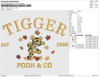 Tigger pooh & co Embroidery File 6 size