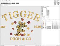 Tigger pooh & co Embroidery File 6 size