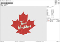 Tim Horton Embroidery