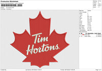 Tim Horton Embroidery