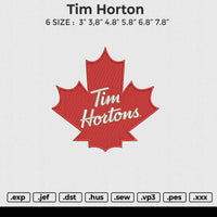 Tim Horton Embroidery