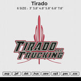 Tirado Embroidery File 6 sizes