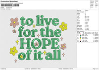 To live Embroidery File 6 size