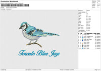 Toronto Blue jay Embroidery File 4 size
