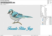 Toronto Blue jay Embroidery File 4 size