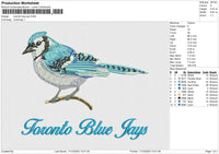 Toronto Blue jay Embroidery File 4 size