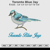 Toronto Blue jay Embroidery File 4 size