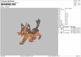 Toracat Pokemon Embroidery File