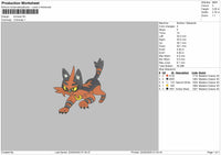 Toracat Pokemon Embroidery File