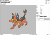Toracat Pokemon Embroidery File