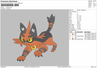 Toracat Pokemon Embroidery File