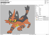 Toracat Pokemon Embroidery File