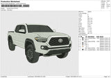 Toyota tacoma Embroidery File 6 size